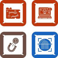 Worm and Online Fraud Icon vector