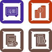 Safe Box and COINS Icon vector