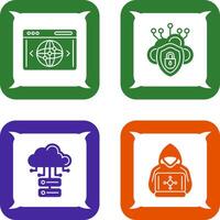 Cloud Security and Website Icon vector