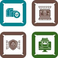 Infected File and Money Hacking Icon vector