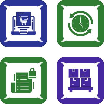 Add to Cart and Run time Icon vector