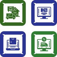 Package Receving and Couption Icon vector