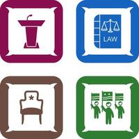 Podium and Law Icon vector