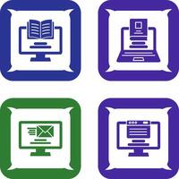 Monitor and Laptop Icon vector