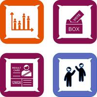 Giing Vote and Candidate and Graph Icon vector