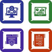 Upload and Dashboard Icon vector