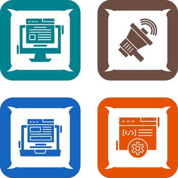 Blog and Megaphone Icon vector