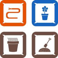 Water Pipe and Lower Pot Icon vector