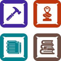 Hammer and Statue Icon vector