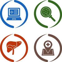 Laptop and Analytics Icon vector