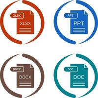 XLSX and PPT Icon vector