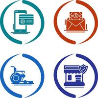 Cashless Payment and Mail Coin Icon vector