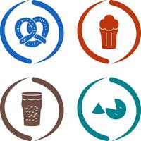 Pretzel and Pint of Beer Icon vector