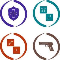 Dice and Shield Icon vector