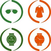 Ladies Shirt and Sunglasses Icon vector