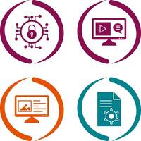 Data Security and Content Production Icon vector