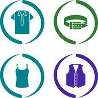 Shirt and Tie and Belt Icon vector