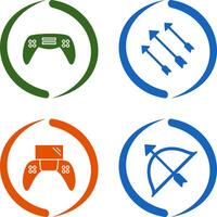 Gaming Console and Arrows Icon vector