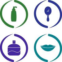 Cosmetic Product and Mirror Icon vector