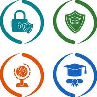 Secure and Education Icon vector