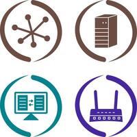 Internet and Server Network Icon vector