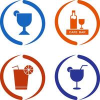 drinks cafe and sherry Icon vector