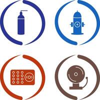 hydrant and oxygen tank Icon vector