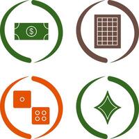 dollar bill and table of rates Icon vector