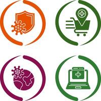 Virus Protection and Online Health Icon vector