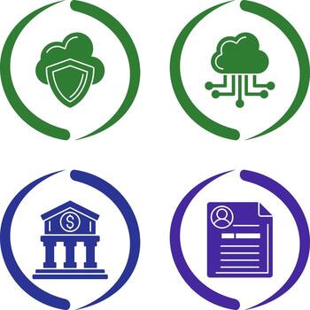Cloud Computing and Shield Icon vector