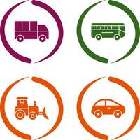 Truck and Bus Icon vector