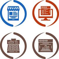 Mobile Shop and Search Product Icon vector