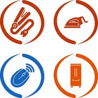 Hair iron and Laundry Icon vector