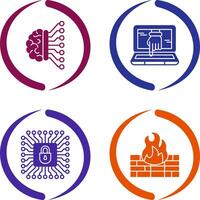 Machine Learning and Hacking Icon vector