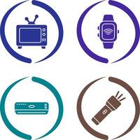 Television and Smart Watch Icon vector