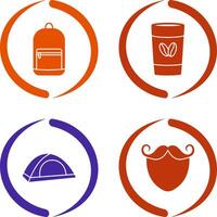 Backpack and Coffee Icon vector