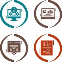 Upload and Dashboard Icon vector