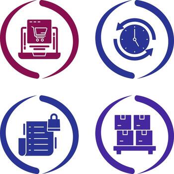 Add to Cart and Run time Icon vector