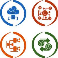 Cloud Computing and Connection Icon vector