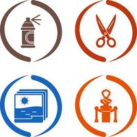 Spray and Scissors Icon vector