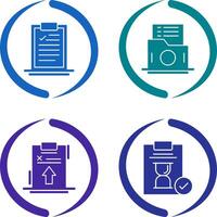 Clipboard and List Folder Icon vector