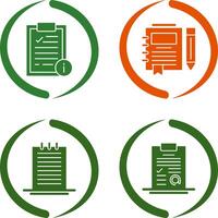 Info and Journal Icon vector