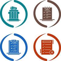 Trash List and Booking CheckList Icon vector