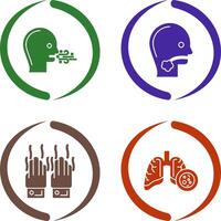 Bad Breath and Throat Cancer Icon vector