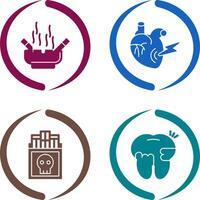 Heart Attack and hashtray Icon vector
