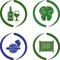 Wine and Caries Icon vector