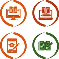 Digital Learning and Written Icon vector