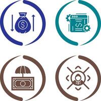 Money Bag and Coding Icon vector