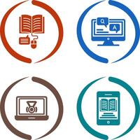 Online Learning and Faq Icon vector