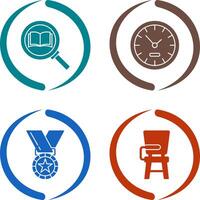 Search and ClockSnack and Money Icon vector